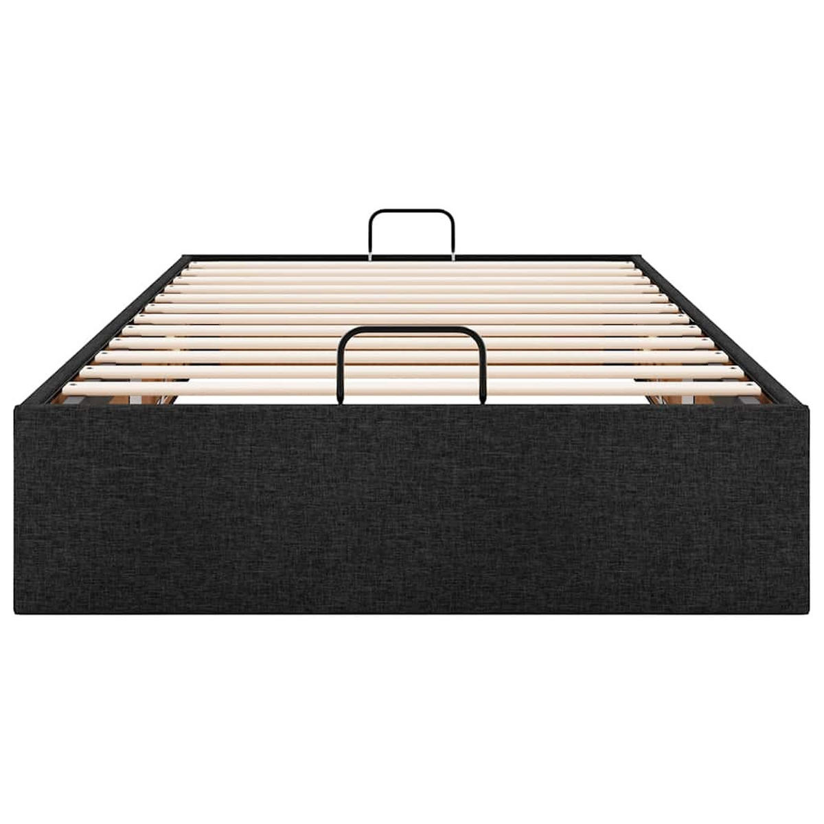 OTTOMAN-BETT Ohne Matratze Schwarz 90/200 Cm Stoff - Schwarz, Textil (90/200cm) - vidaXL