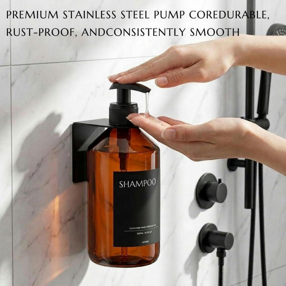 SEIFENSPENDER Wandmontage Braun 500ml - Braun, Kunststoff (8/23/8cm)