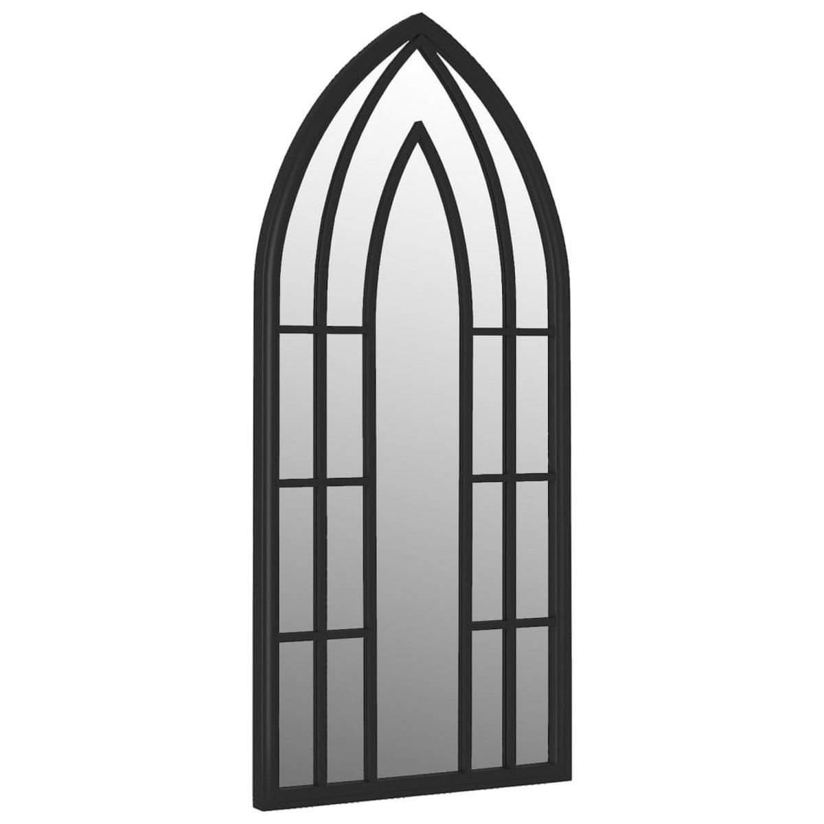 SPIEGEL Schwarz 100x45 cm Eisen für den Innenbereich - Schwarz, Metall (100/45/1cm) - furnicato
