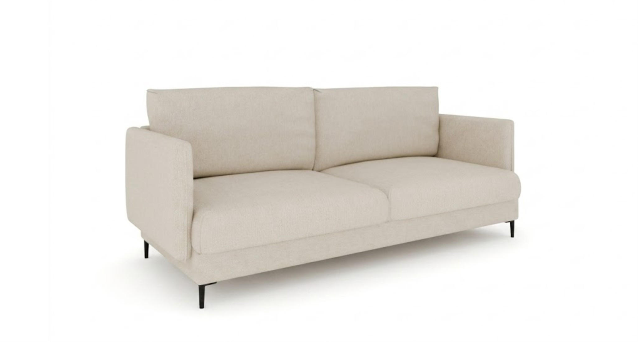 SOFA Helmer 3-sitzer In Stoff Vibe - Creme, Holzwerkstoff/Textil (226/95/95cm) - Fun Möbel