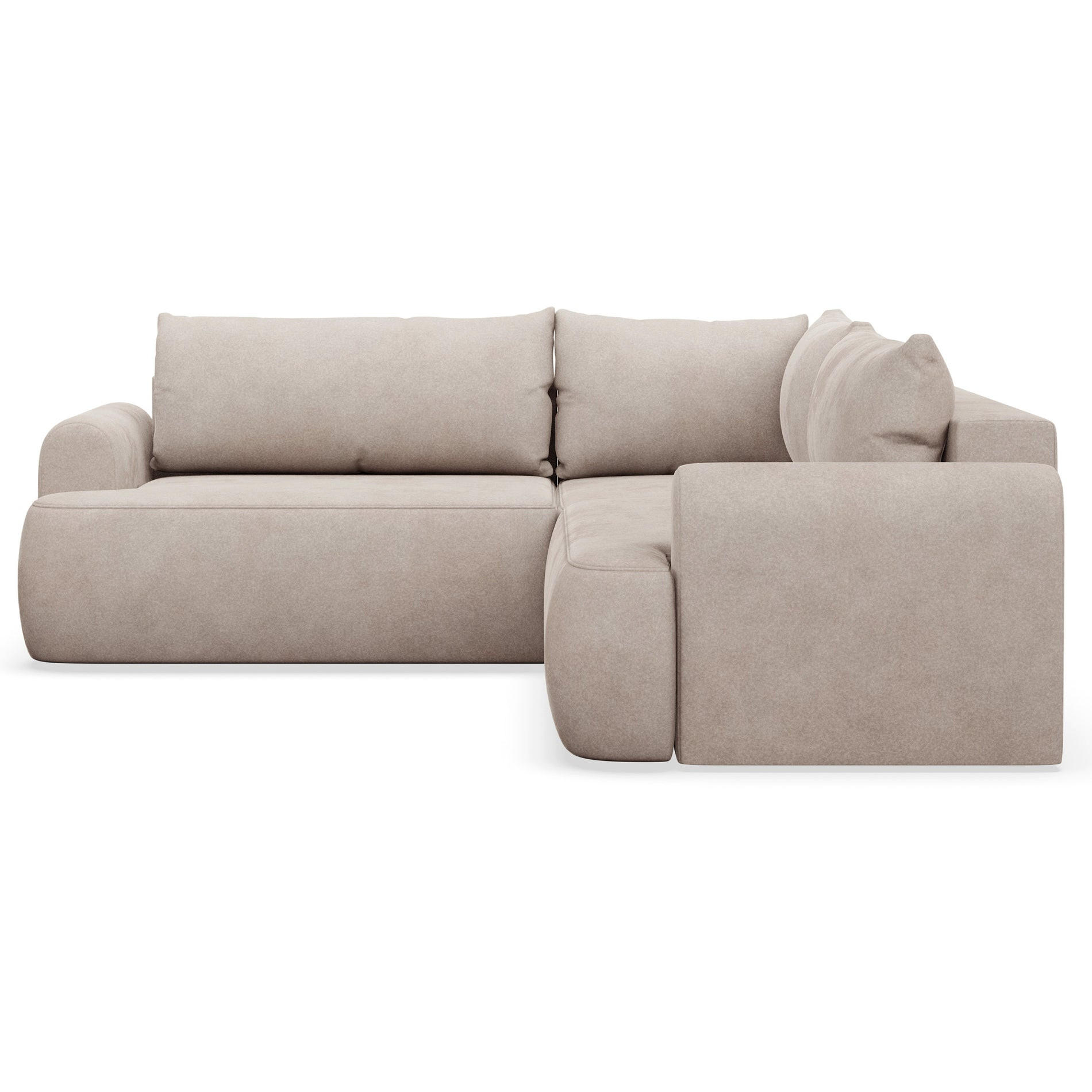 ROHOVÁ POHOVKA Ovo Béžový velur univerzální s úložným prostorem - černá/béžová, textil/plast (245/245cm) - Selsey