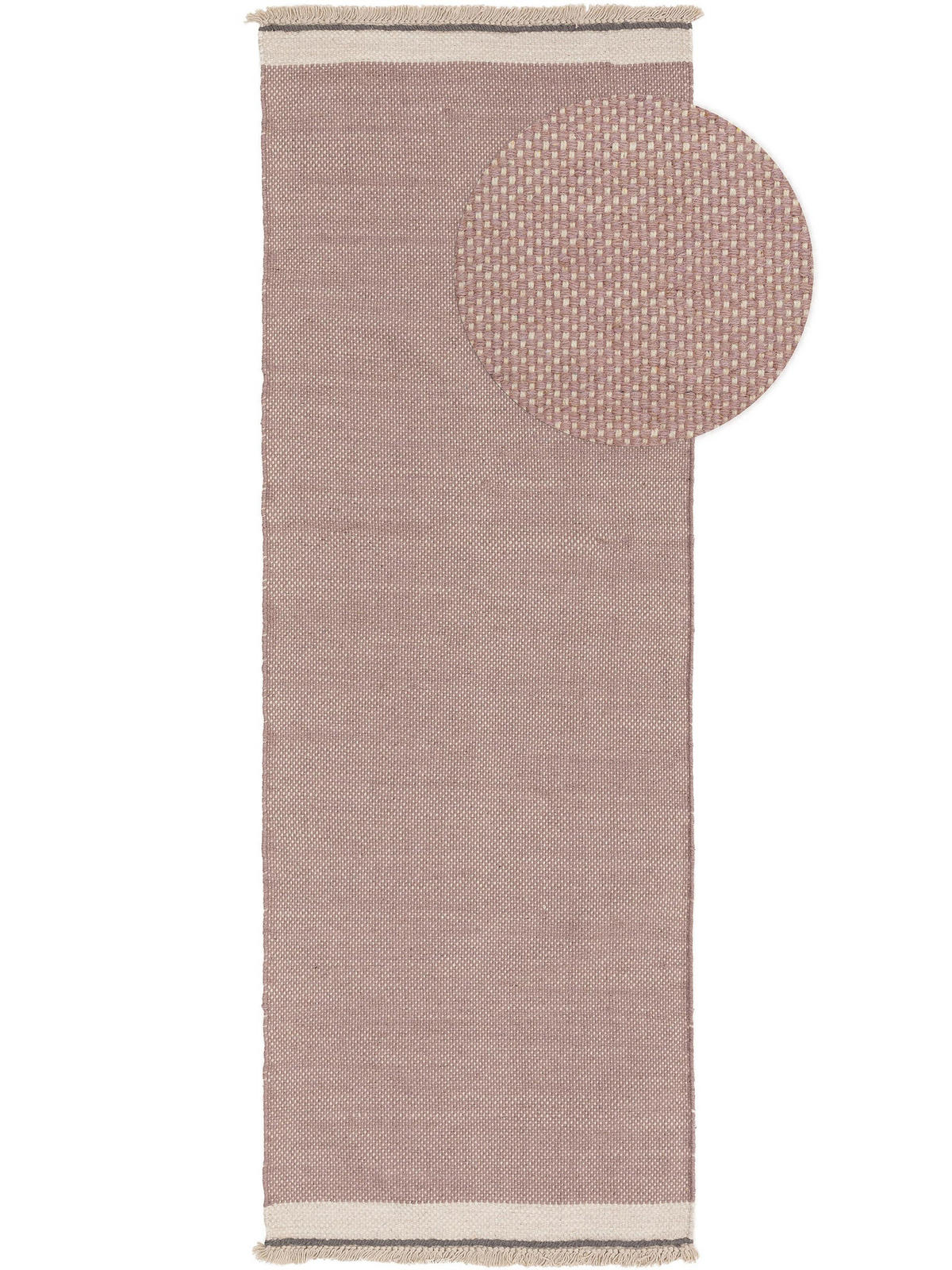 WOLLTEPPICH-LÄUFER Karla Pink 80x250 cm - Pink, Textil (80/250cm) - benuta Pop