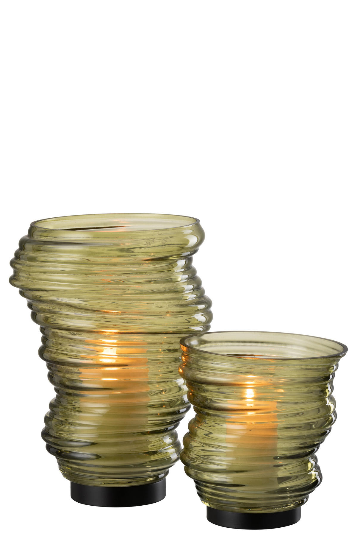 VASE TORNADO - Glas - Grün - S - Ø 16 cm - Grün, Glas (17cm) - J-Line