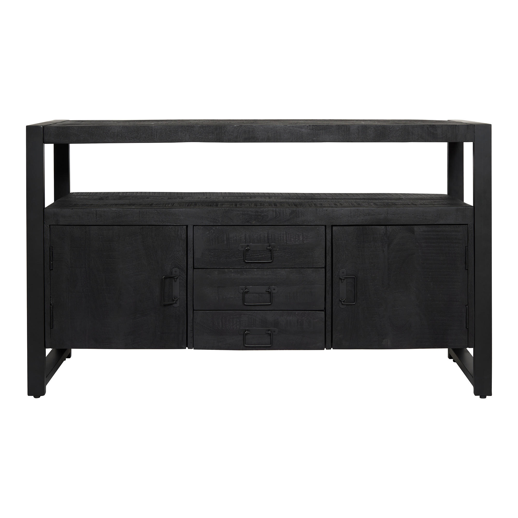 SIDEBOARD Boaz Schwarz 45/135/80 cm - Schwarz, Holz (135/80/45cm) - Starfurn