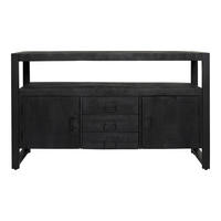 SIDEBOARD Boaz Schwarz 45/135/80 cm - Schwarz, Holz (135/80/45cm) - Starfurn