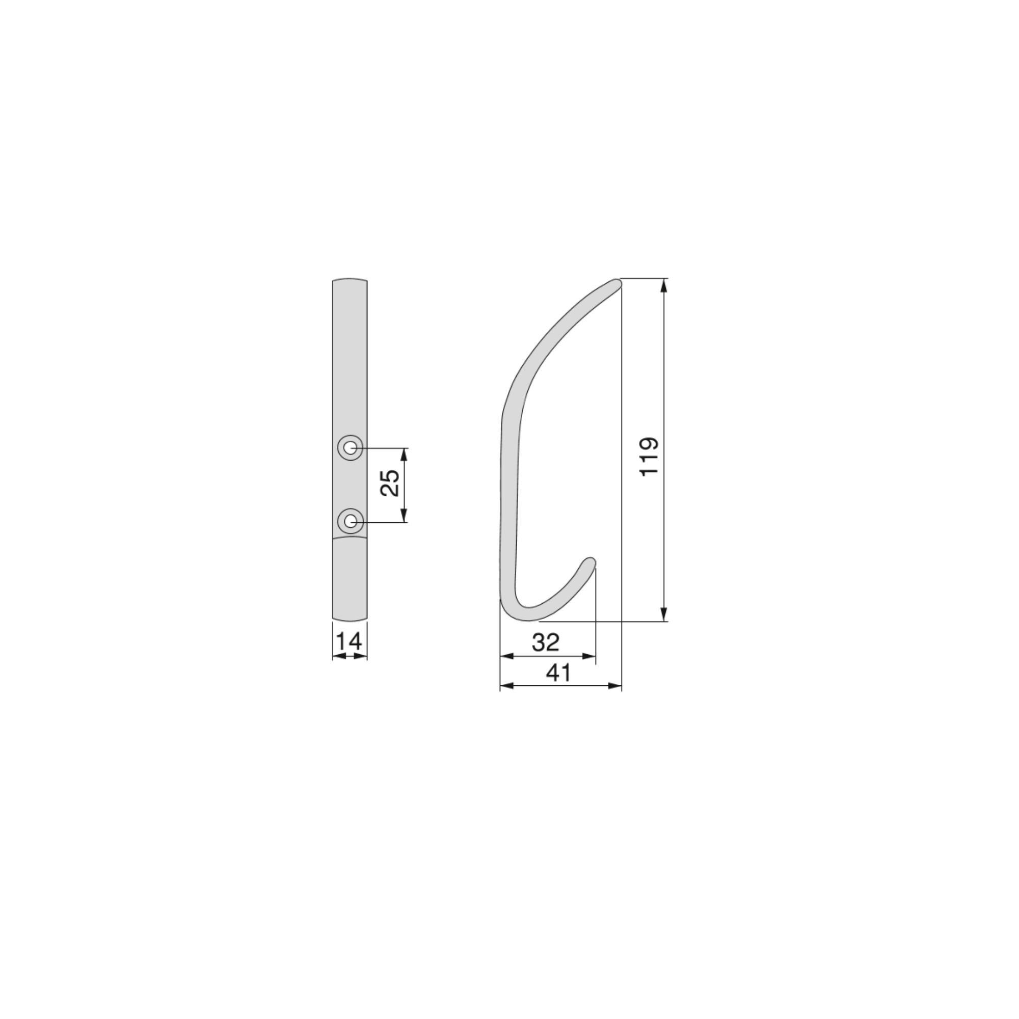WANDHAKEN Nelson, Aluminium, Schwarz lackiert 4er-set - Schwarz, Metall (1.4/4.5/4.1cm) - EMUCA