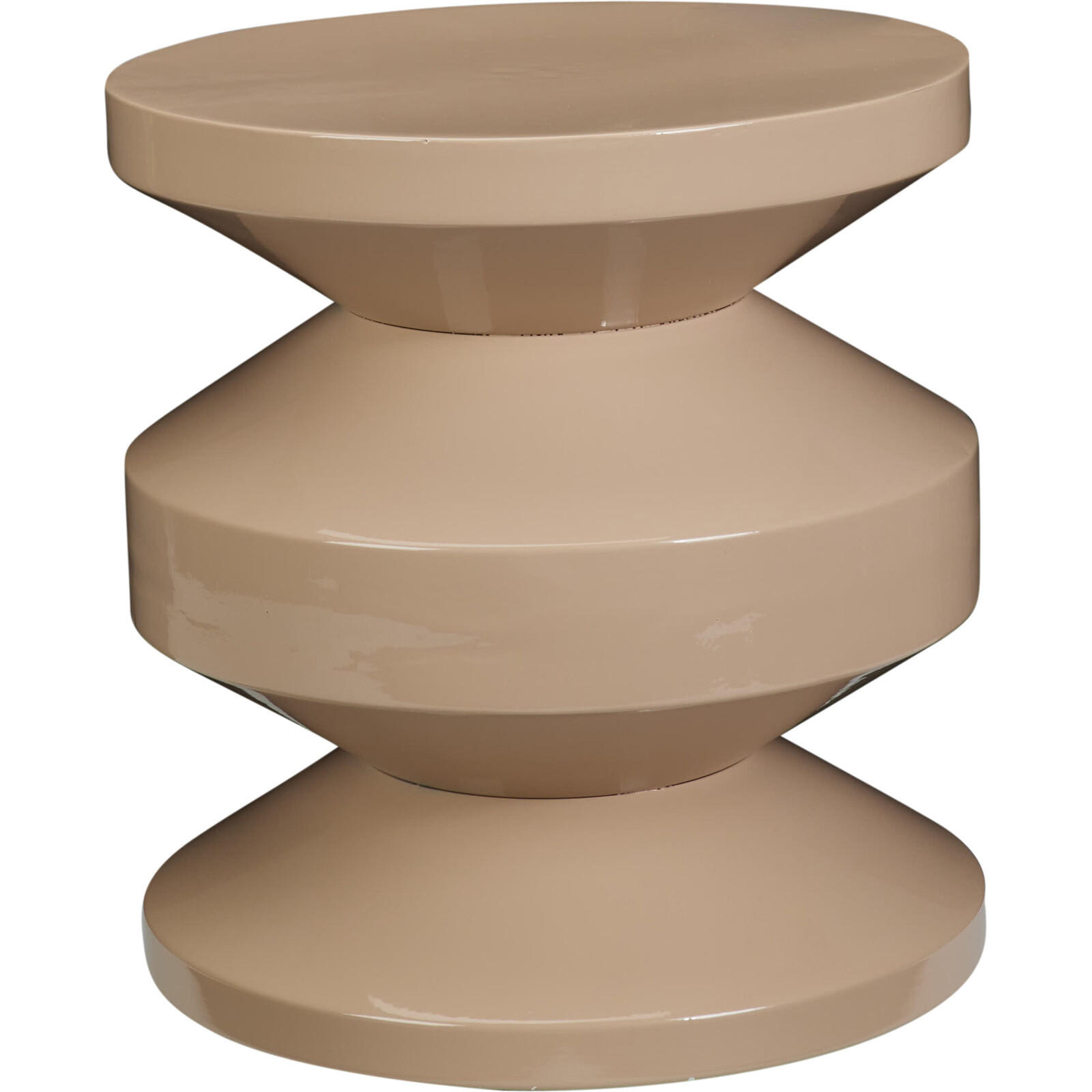 Home Styling Collection Metall-Beistelltisch Beige 31x33x31 cm