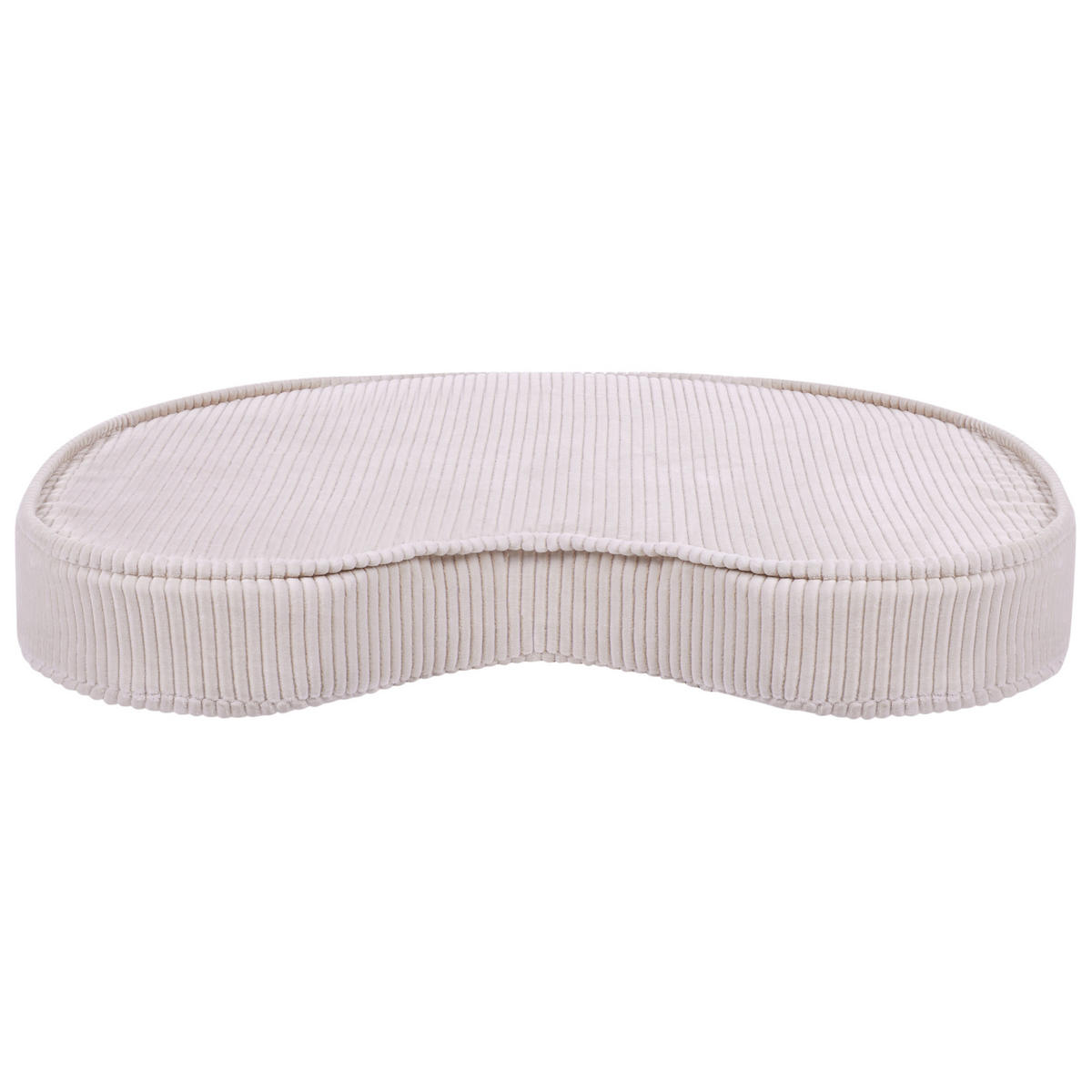 POUF Samtstoff Hellbeige Nili - Beige/Braun, Textil (90/10/75cm) - Beliani