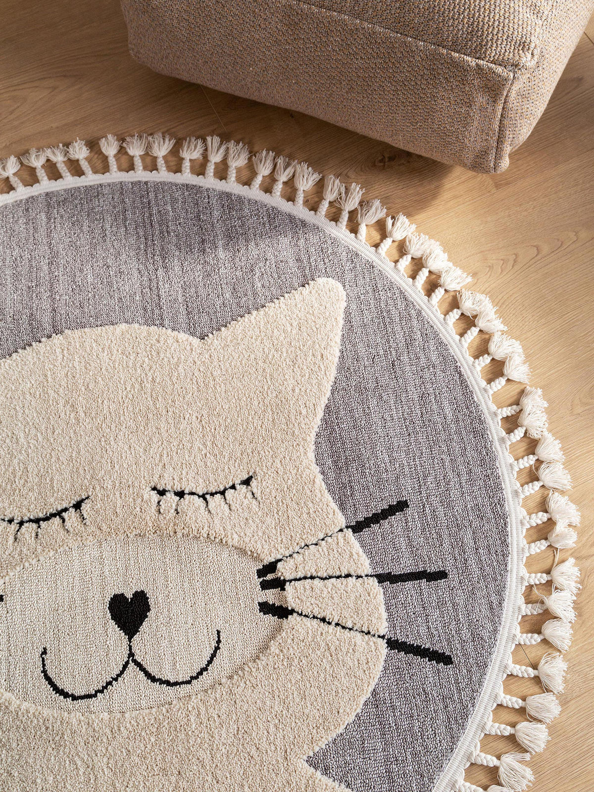 KINDERTEPPICH Momo Grau ø 120 cm rund - Grau, Textil (120/120cm) - Lytte