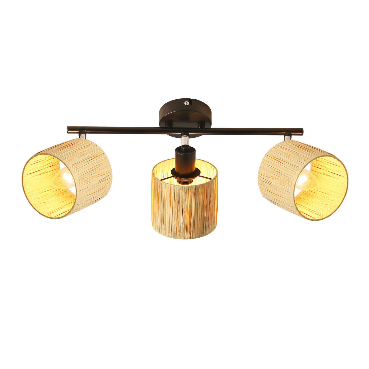 DECKENSTRAHLER Flammhafen 17.5/16.5/45 cm - Schwarz, Metall (45/17.5/16.5cm) - ZMH