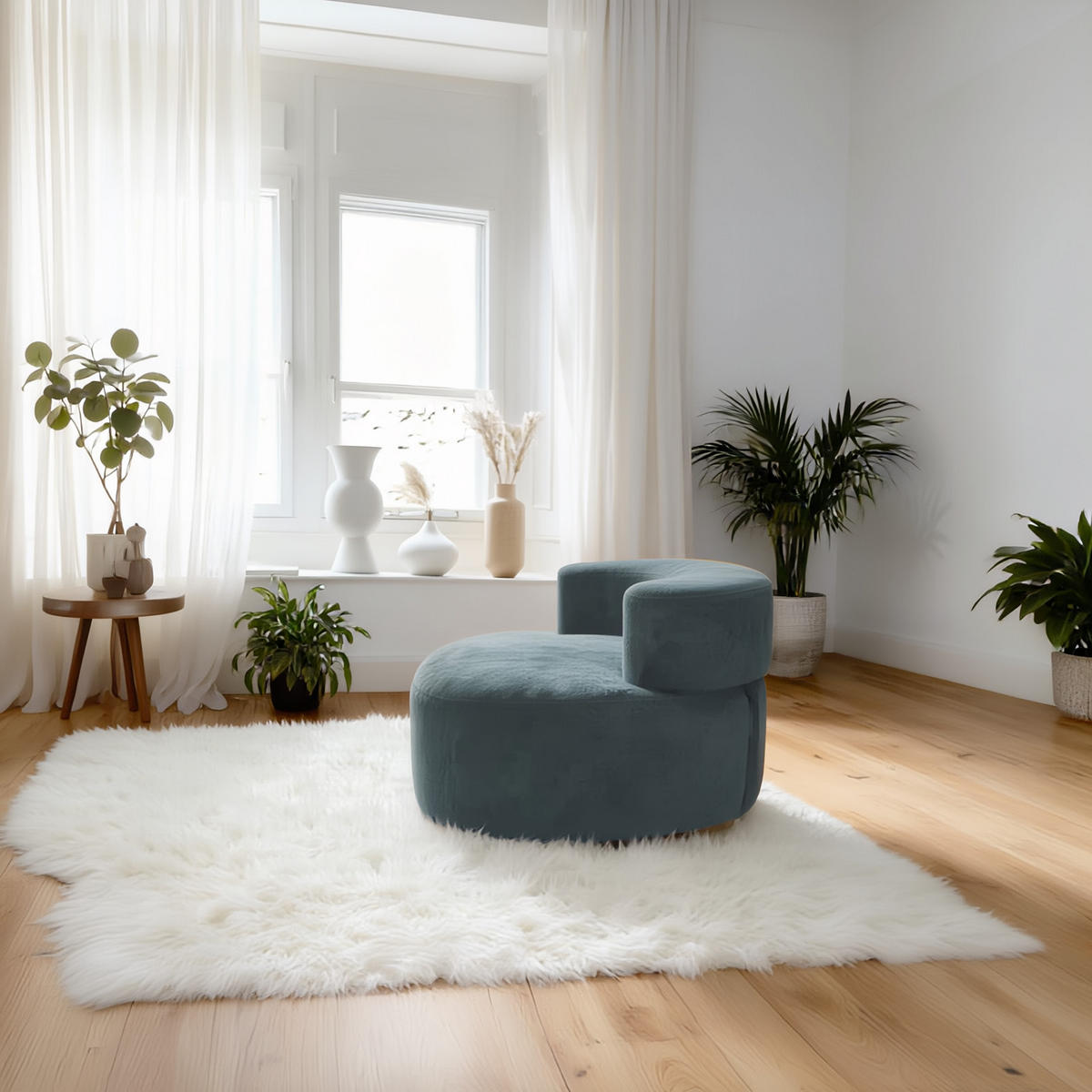 WOHNZIMMERSESSEL Milo 1-Sitzer - Salbei - Salbeigrün, Textil (110/75/102cm) - COCO Living