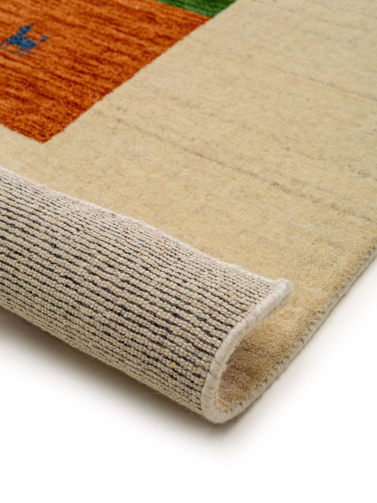 WOLLTEPPICH Jamal Multicolor/Beige 120x170 cm - Beige/Multicolor, Textil (120/1cm) - KUNSTLOFT