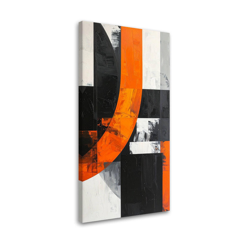 LEINWANDBILD 3D und geometrisch 60x120cm - Orange, Textil (60/120cm) - Feeby