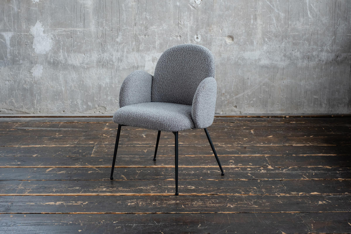 ESSZIMMERSTUHL DEON Grau Webstoff - Grau, Textil (59/84/62cm) - KAWOLA