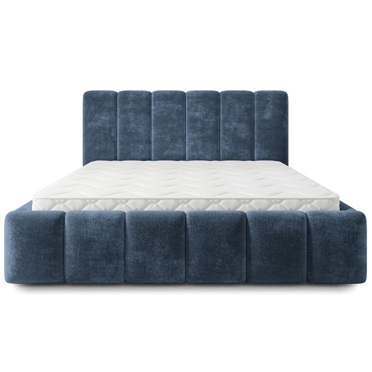 POLSTERBETT ATTORA LM 180x200 cm mit Bettkästen - Blau - Blau, Holz (180/200cm) - MASSENO