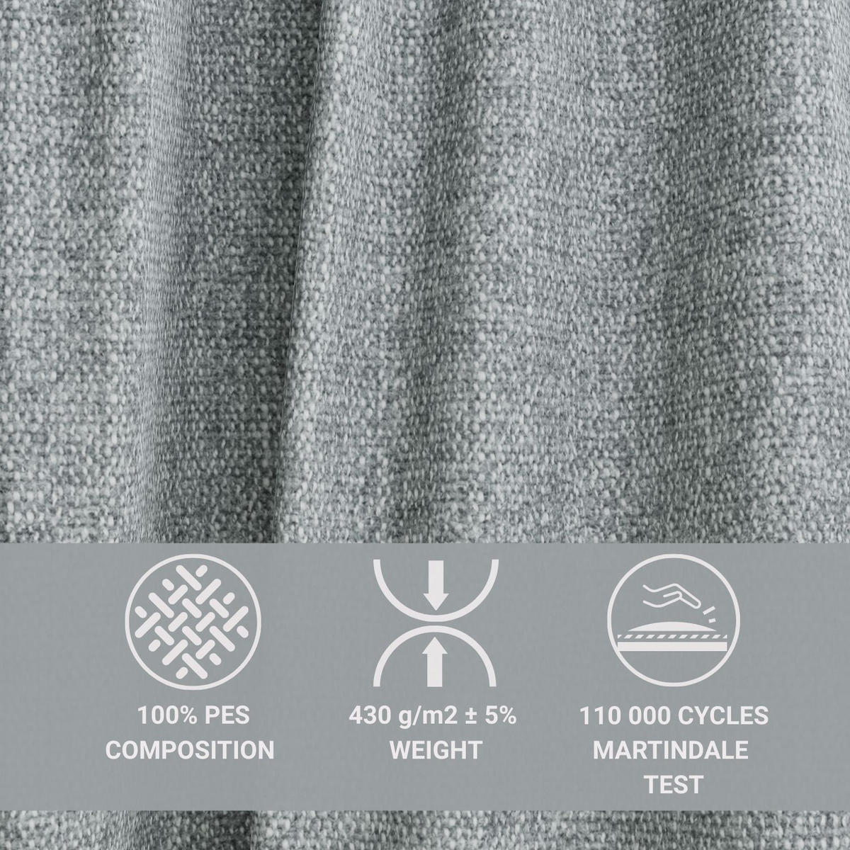 ROZKLÁDACÍ POHOVKA Milos, textil, modrošedý - černá/šedohnědá, dřevo/kompozitní dřevo (255/70/105cm) - Maison de Reve