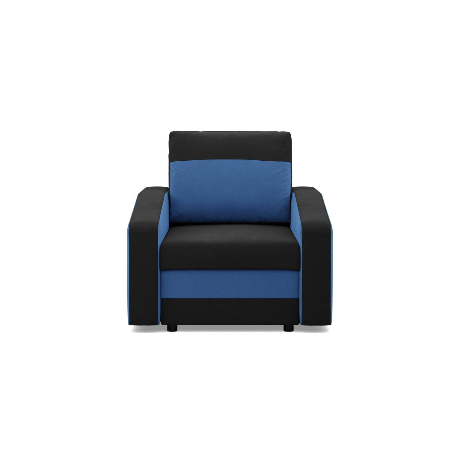 LOUNGESESSEL ORION, Schwarz + Dunkelblau - Schwarz/Dunkelblau, Textil (83/85/92cm)