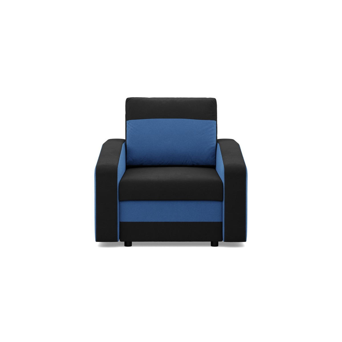 LOUNGESESSEL ORION, Schwarz + Dunkelblau - Schwarz/Dunkelblau, Textil (83/85/92cm)