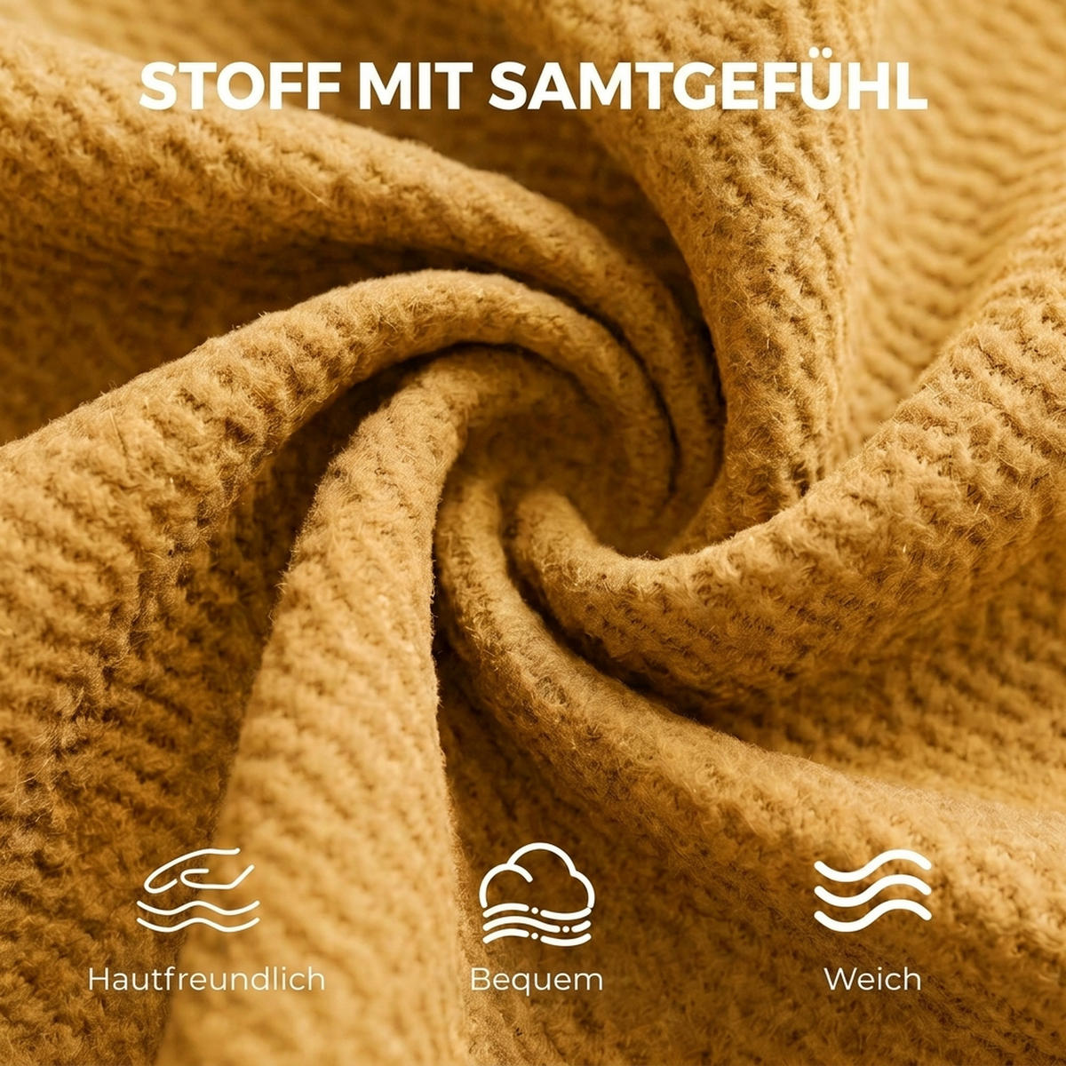 SESSEL Polyester Kautschukholz Gelb - Gelb/Schwarz, Holz/Textil (80/88/103cm) - HOMCOM