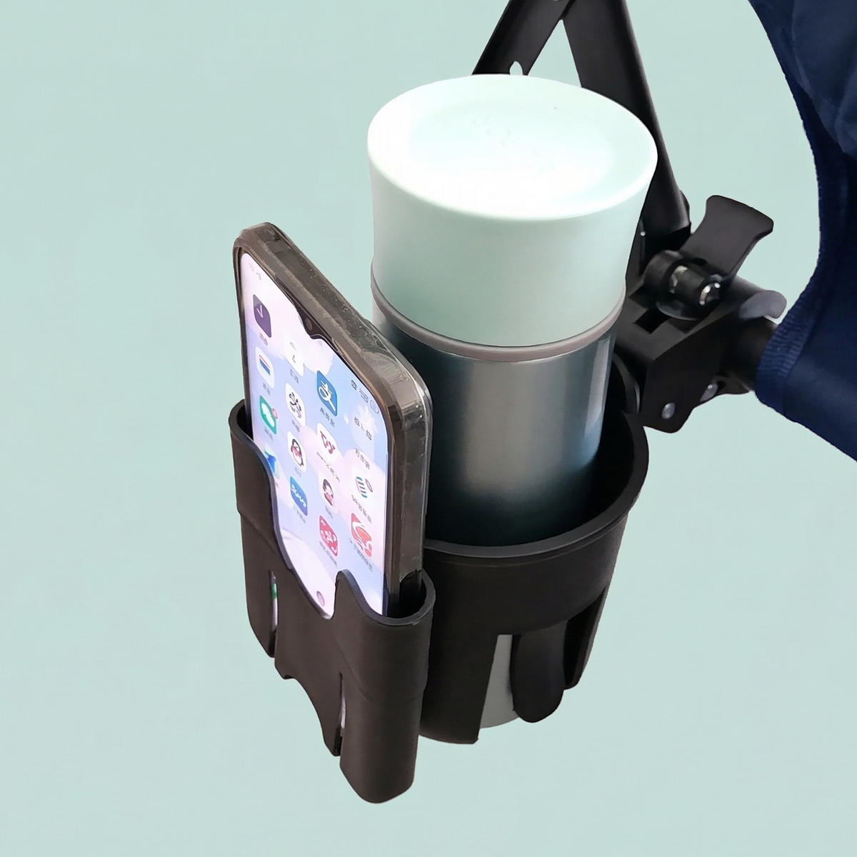 KEMPINGOVÉ lôžko - modrá, kov/textil - Relaxdays