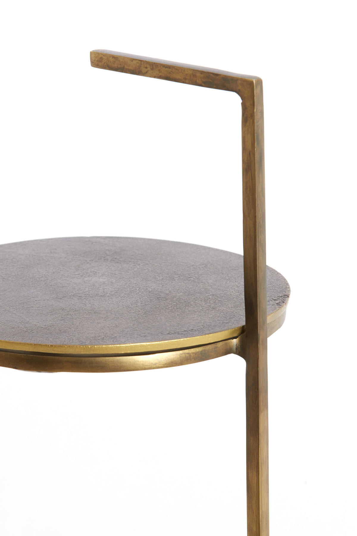 BEISTELLTISCH Leda Braun 26/26/76 cm - Braun, Stein (26/26/76cm) - Light & Living