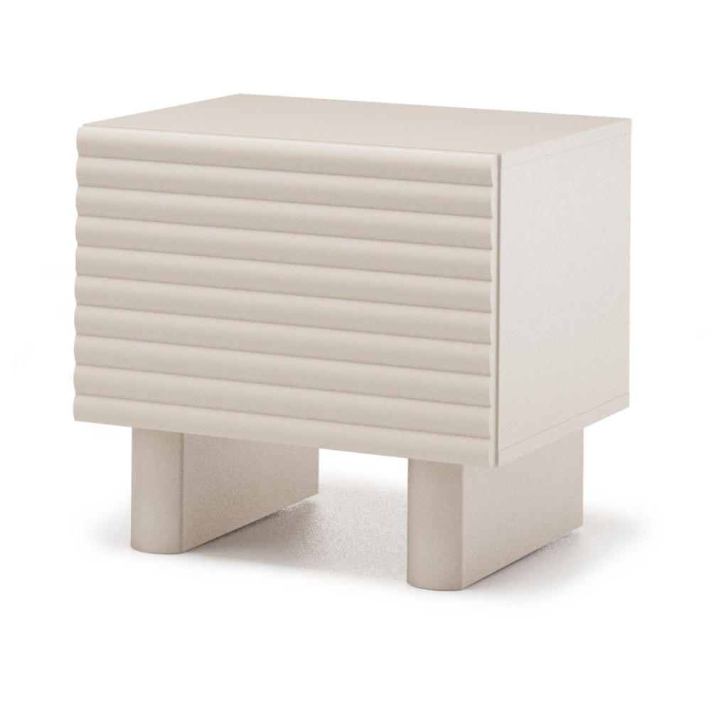 NACHTTISCH Torino mit 1 Tür, 50 cm, Kaschmir - Kaschmir, Holzwerkstoff (50/46/37cm) - Beautysofa