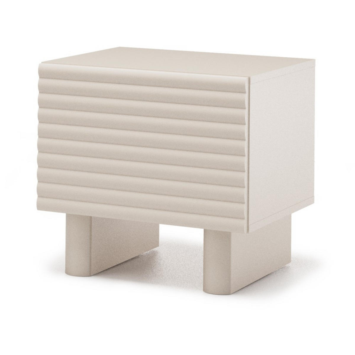 NACHTTISCH Torino mit 1 Tür, 50 cm, Kaschmir - Kaschmir, Holzwerkstoff (50/46/37cm) - Beautysofa