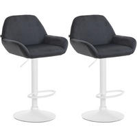 BARHOCKER Braga Set 2-teilig 89-109x51x52 cm schwarz - Schwarz, Textil (51/89/52cm) - furnicato
