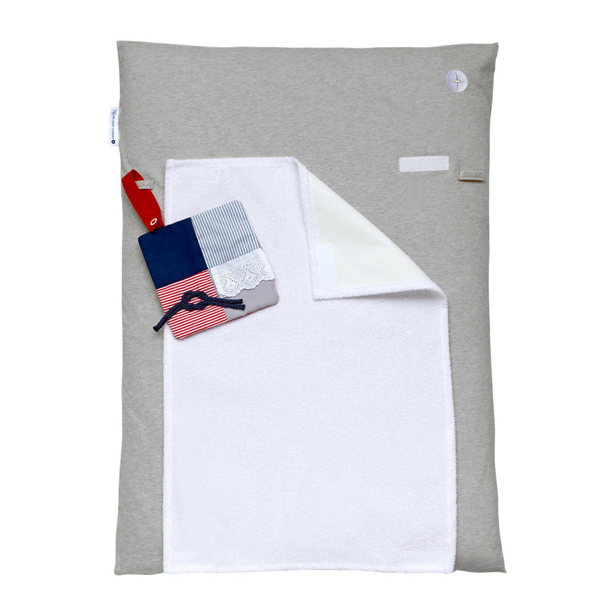 WICKELAUFLAGE Grau schmal - Grau, Textil (50/70cm) - nordic coast company