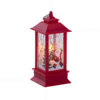LED-LATERNE Metall Weihnachtsmotiv - Rot, Kunststoff (5.3/13/5.5cm) - Fééric Lights and Christmas