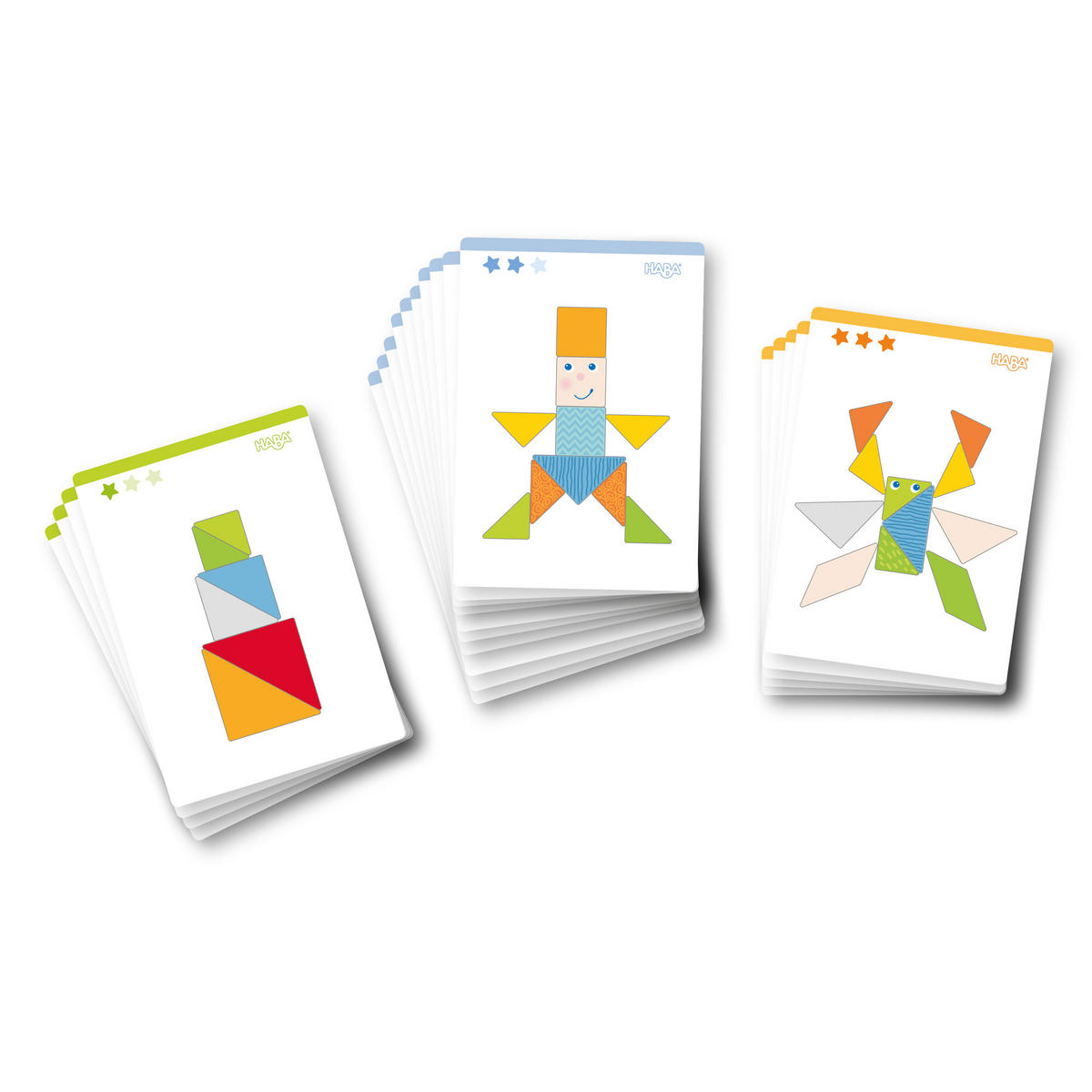 LEGESPIEL Bunter Tangram-Mix, ab 4 Jahre - Multicolor, Naturmaterialien (21.6/5/22.4cm) - Haba