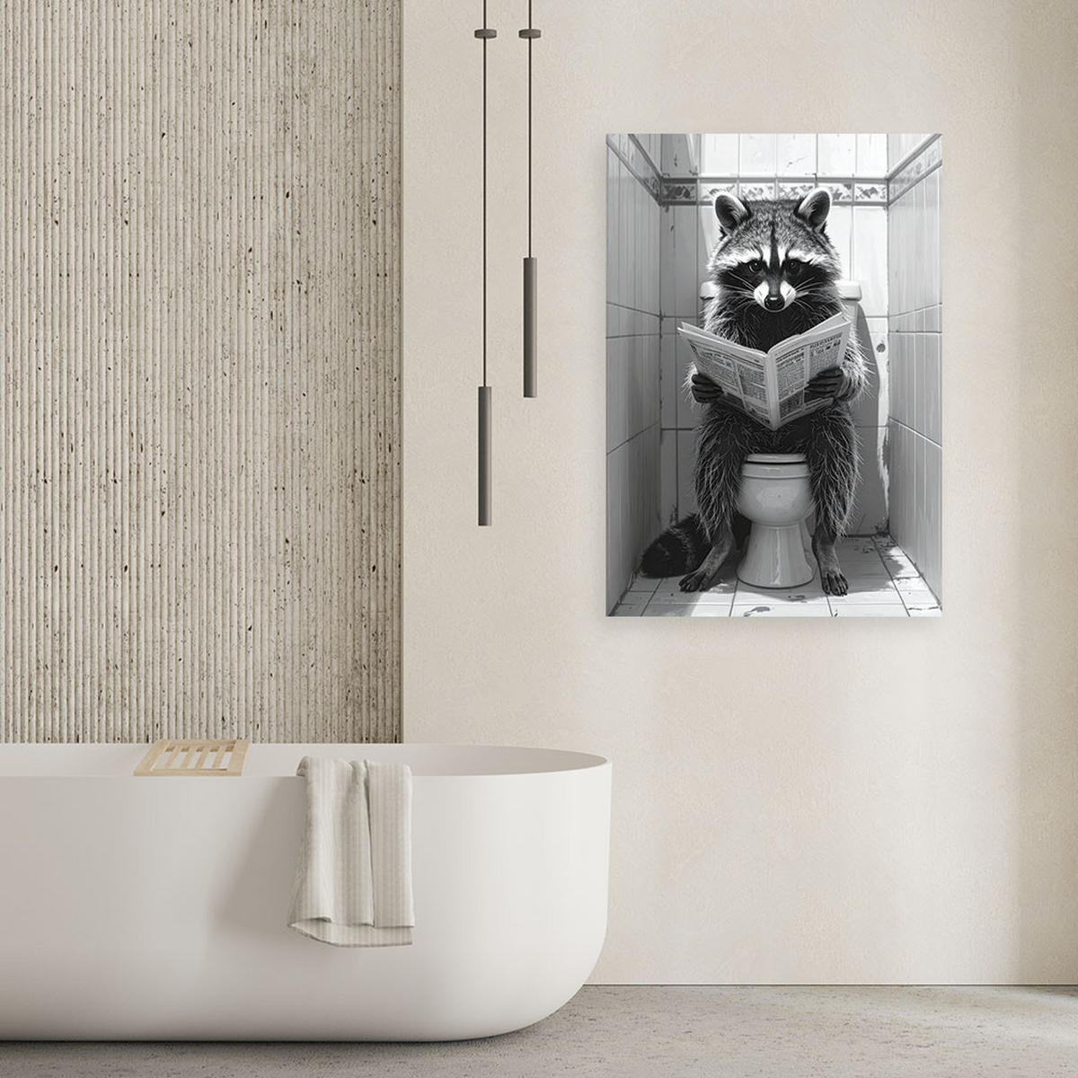 LEINWANDBILD Tiere 80x120cm - Grau, Textil (80/120cm) - Feeby