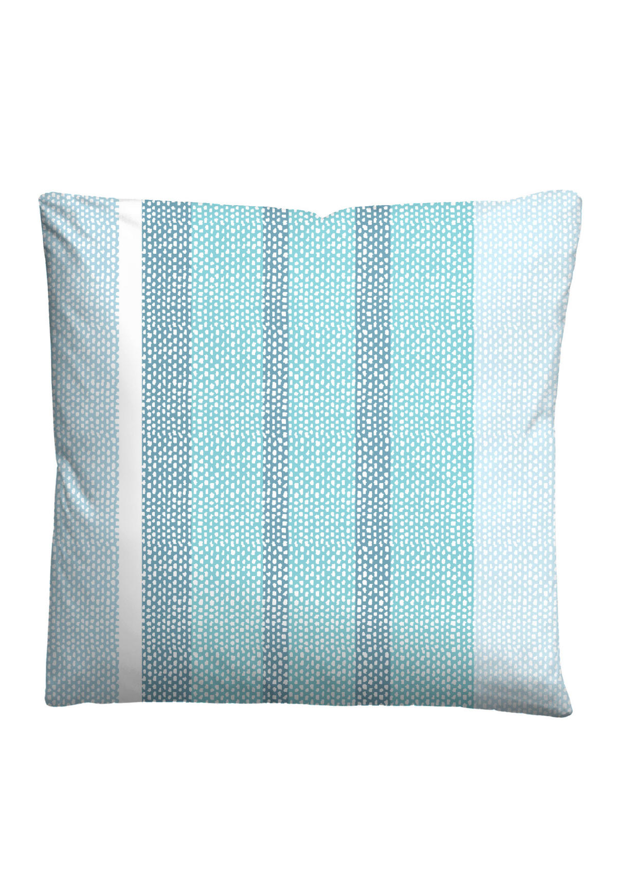 BETTWÄSCHE-GARNITUR Renforcé Längsstreifen taubenblau, 155x220 cm + 80x80 cm - Blaugrau, Textil (155/220cm) - Castell