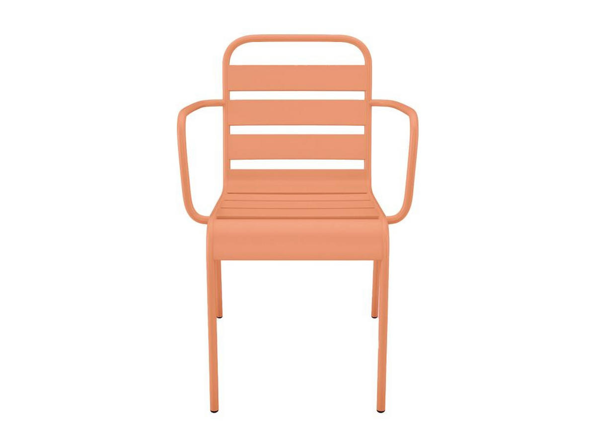 GARTENSESSEL stapelbar 2er-Set - Metall - Hellorange - MIRMANDE von MYLIA - Orange, Metall (59/79/56cm) - Vente-Unique