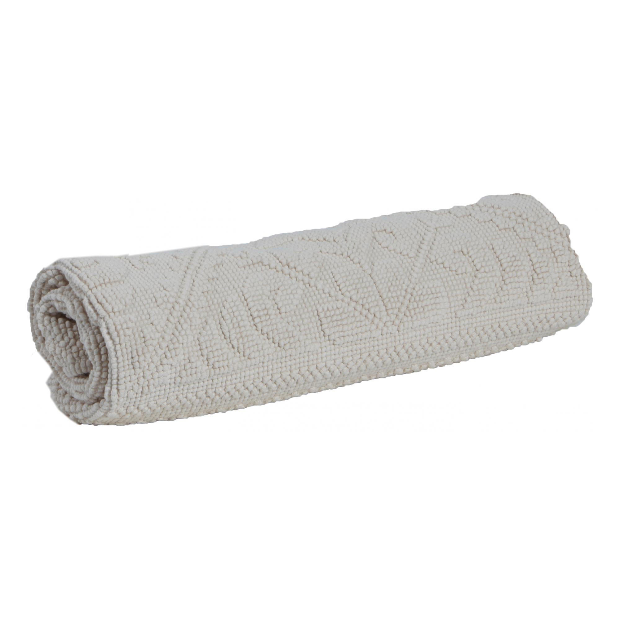 BADEMATTE Enzo leinen 54 x 64 cm - Taupe, Textil (54/64cm) - Vivaraise