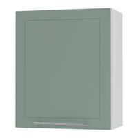 KÜCHENHÄNGESCHRANK Kvantum W2/60 Mint Matt / Weiß Matt 60 / 32,5 / 72cm - Weiß/Mintgrün, Holz/Holzwerkstoff (60/72/32.5cm) - Feldmann-Wohnen
