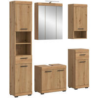 BAD-SET SCOUT 6-tlg. (B/H/T: ca. 164/191/34 cm) in Artisan Eiche Nachbildung/Artisan Eiche Nachbildung - Eiche Artisan, Holz (164/191/34cm) - Homes & Jones