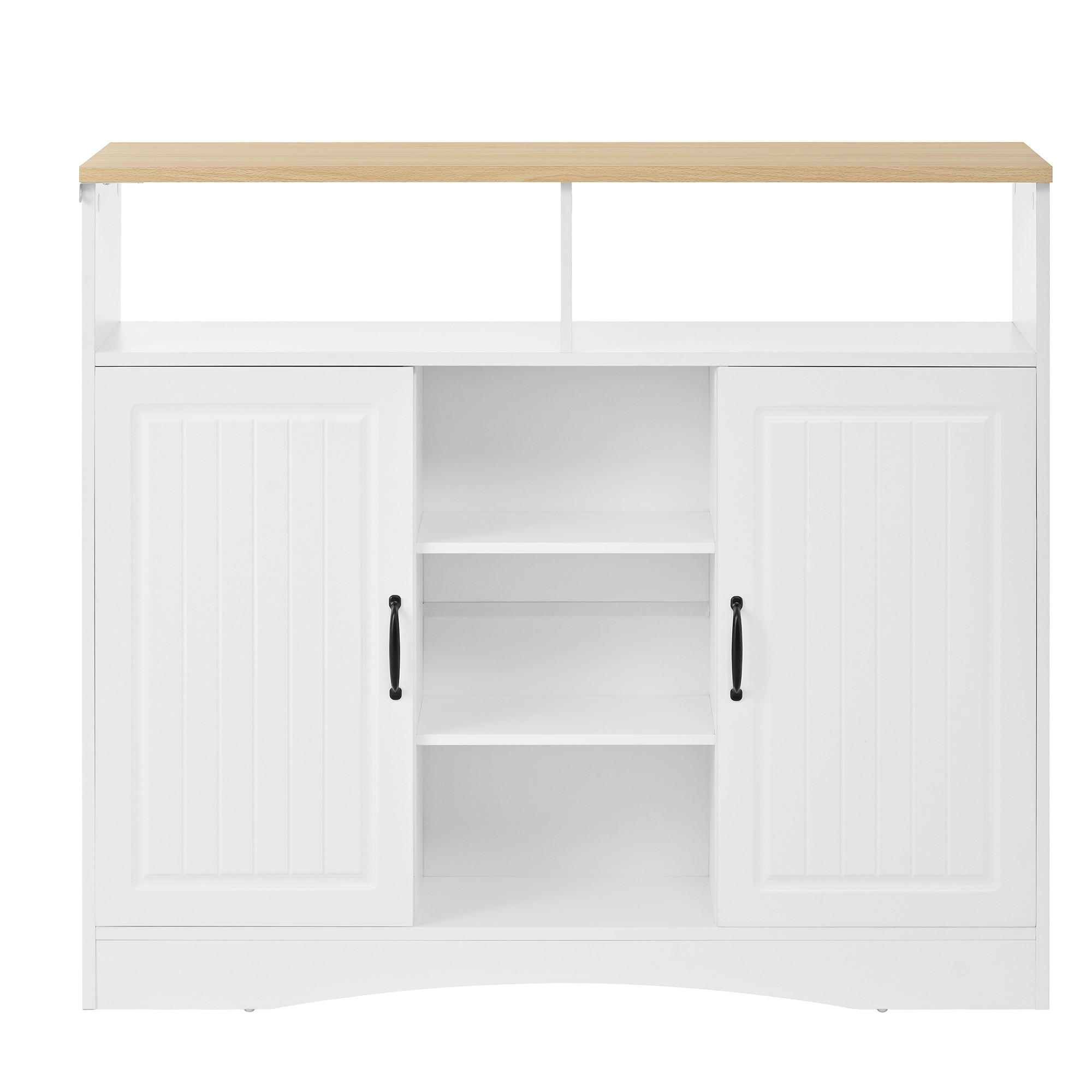 KÜCHENINSEL Weiß 110/68/97.5 cm 3-teilig - Weiß, Holzwerkstoff (110/97.5/34cm) - PANGIVO