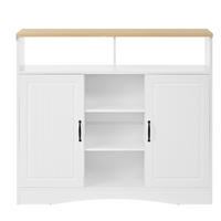 KÜCHENINSEL Weiß 110/68/97.5 cm 3-teilig - Weiß, Holzwerkstoff (110/97.5/34cm) - PANGIVO