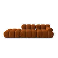 MODULARES-SOFA links Bellis aus Samt terrakotta 4 Sitzplätze - Terra cotta, Textil (94/63/282cm) - Micadoni