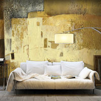 SELBSTKLEBENDE FOTOTAPETE 343/245 cm - Gelb/Braun, Kunststoff/Textil (343/1cm) - KUNSTLOFT