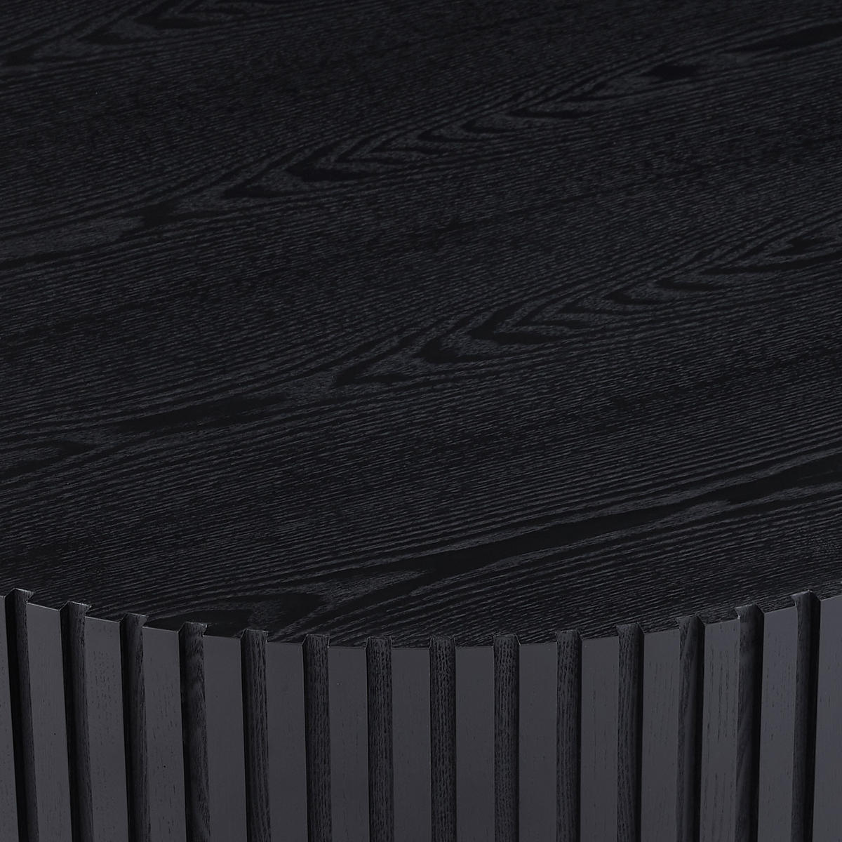 COUCHTISCH 80/80/35 cm schwarz aus MDF mit umlaufender Rille - Schwarz, Holzwerkstoff (80/80/35cm) - OKWISH