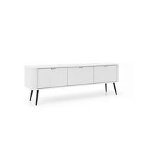 TV-LOWBOARD ZOVA Weiß, Schwarz 168x39x57 cm - Schwarz/Weiß, Holzwerkstoff (168/57/39cm) - FURNLUX