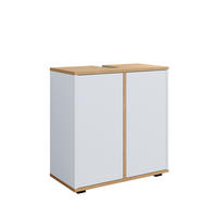 WASCHBECKENUNTERSCHRANK Didi Weiß/Artisan 60 x 62 cm mit 2 Türen - Weiß, Holzwerkstoff (60/62/30cm) - Vicco