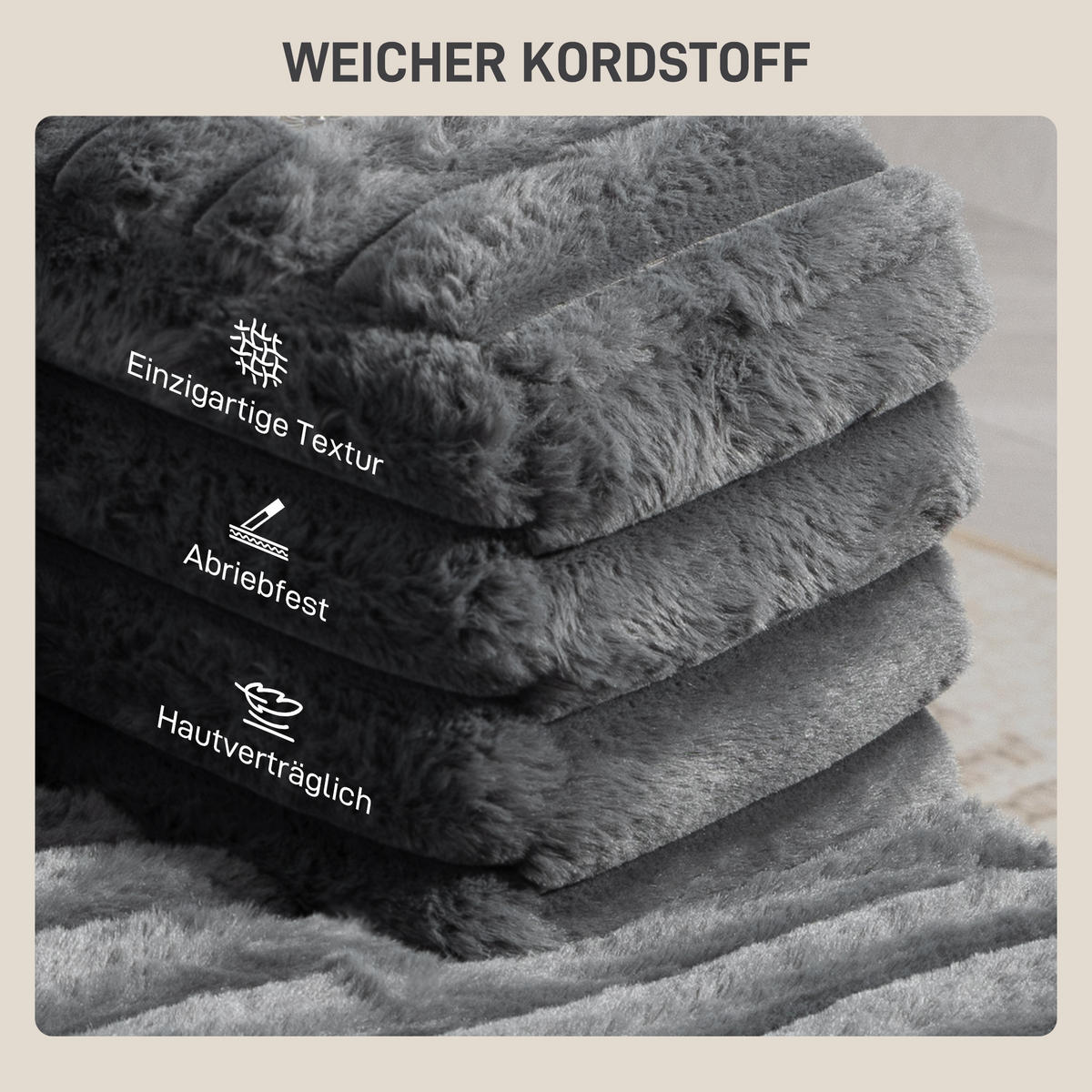 SCHLAFSOFA mit Getränkehalter 134/151/89 cm Grau - Schwarz/Grau, Kunststoff/Textil (134/89/151cm) - HOMCOM