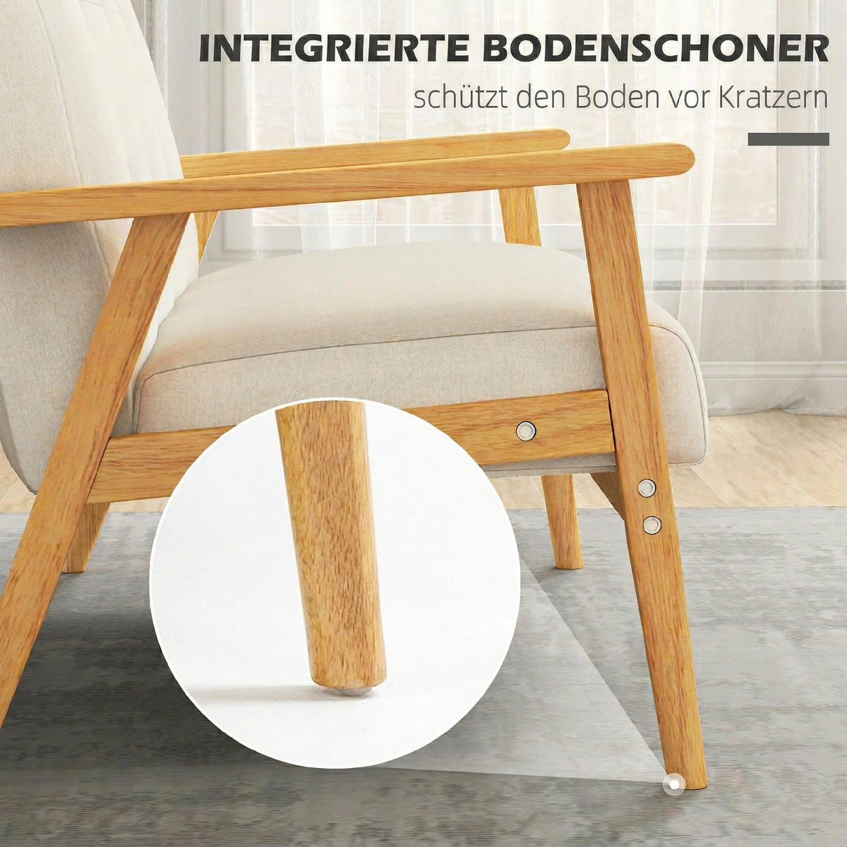 2-SITZER-SOFA DE-13546 skandinavisch mit Knopfheftung Beige - Beige, Textil (66.5/73/115cm) - ComfortXL