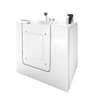 SENIORENWANNE S02-A-R Weiß - Weiß, Glas/Kunststoff (100/113/78cm) - AcquaVapore by Sandra Jentho