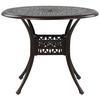 GARTENTISCH Metall Dunkelbraun Ancona - Braun, Metall (90/90/72cm) - Beliani
