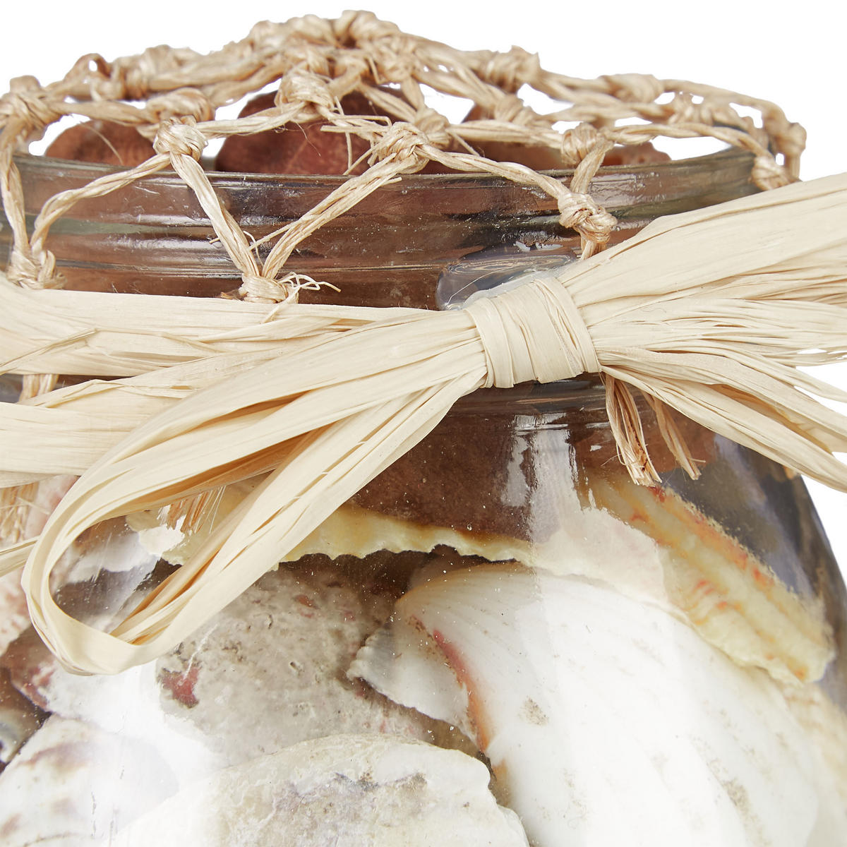 3XMUSCHELDEKO - Multicolor, Glas/Naturmaterialen (15.5cm) - Relaxdays