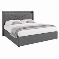 POLSTERBETT mit Bettkasten USB/Typ-C 140x200 cm Grau - Grau, Metall (140/200cm) - Meubliv